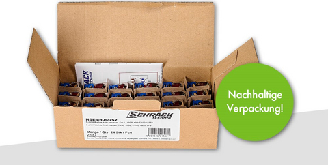 [Translate to Slovak:] Verpackung, S-JACK, grüner Button, nachhaltig