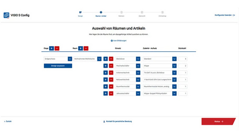 VISIO S Konfigurator Screenshot