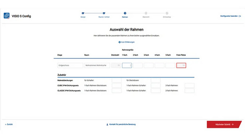 VISIO S Konfigurator Screenshot